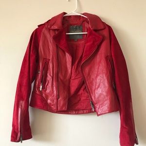 Zac Posen for Target leather suede Moto jacket
